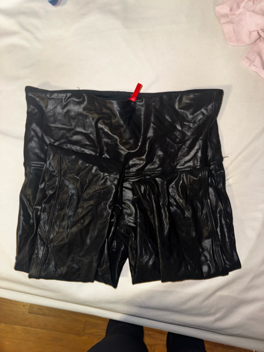 SPANX Black Faux Leather Leggings